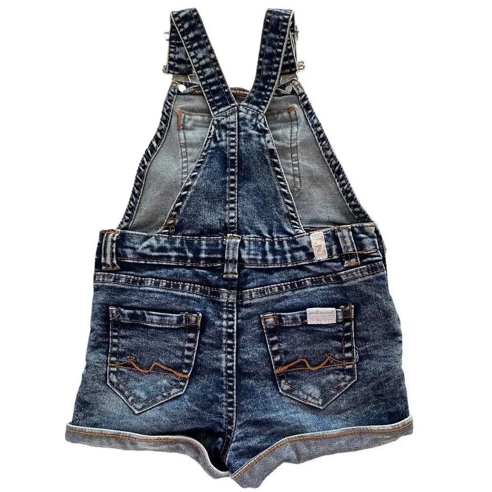 7 FOR ALL MANKIND Denim Blue Jeans Overalls ~ Toddler Children's Size 4T